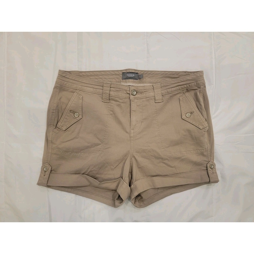 torrid Tan Roll-Cuff Utility Shorts